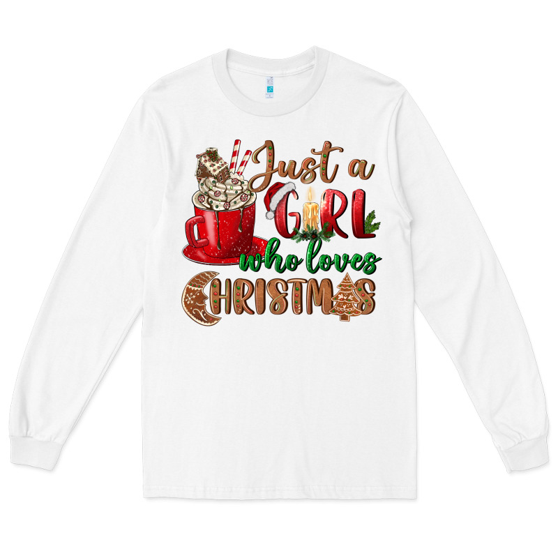 Just A Girl Who Loves Christmas Long Sleeve Tee by BundleAndBundleShop | Teevron