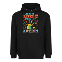 Black please be patient with me i have autism Heavyweight Hoodie - CowGirlArtShop