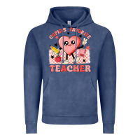 Vintage Denim cupid's favorite teacher Vintage Hoodie - MaliasSmallBusiness