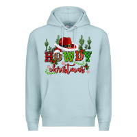 Blue Mist howdy christmas cowboy hat Premium Hoodie - CowGirlArtShop
