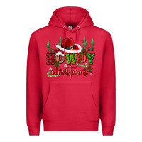 Cardinal howdy christmas cowboy hat Premium Hoodie - CowGirlArtShop