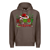 Coffee howdy christmas cowboy hat Premium Hoodie - CowGirlArtShop