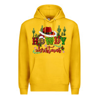Lemon howdy christmas cowboy hat Premium Hoodie - CowGirlArtShop