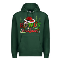 Sports Green howdy christmas cowboy hat Premium Hoodie - CowGirlArtShop