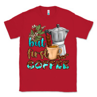 Red coffee cups but first coffee Classic Tee - NancyCooperArtShop