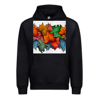Foreset Green autumn  leaves seamless pattern Urban Hoodie - BundleAndBundleShop