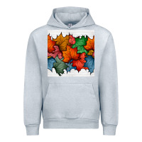 Heather Grey autumn  leaves seamless pattern Urban Hoodie - BundleAndBundleShop