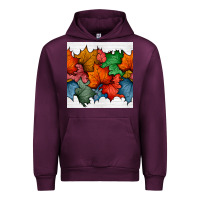 Mauve Wine autumn  leaves seamless pattern Urban Hoodie - BundleAndBundleShop