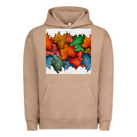 Pigment Burro autumn  leaves seamless pattern Urban Hoodie - BundleAndBundleShop