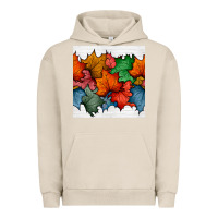 Pigment French Oak autumn  leaves seamless pattern Urban Hoodie - BundleAndBundleShop