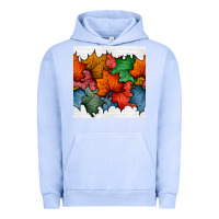 Pigment Grape Ice autumn  leaves seamless pattern Urban Hoodie - BundleAndBundleShop