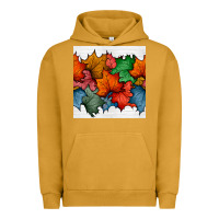 Pigment Peanut Butter autumn  leaves seamless pattern Urban Hoodie - BundleAndBundleShop