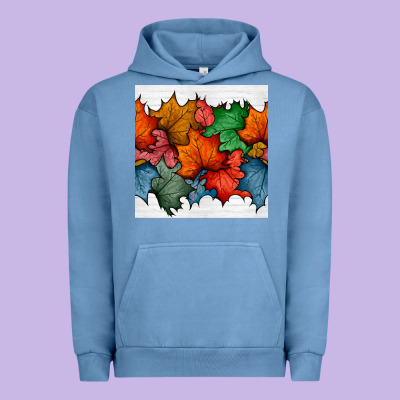 Autumn  Leaves Seamless Pattern Urban Hoodie Designed By Bundleandbundleshop