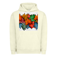 Pigment Pistachio autumn  leaves seamless pattern Urban Hoodie - BundleAndBundleShop