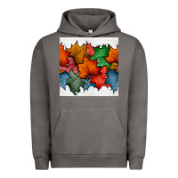 Pigment Tornado autumn  leaves seamless pattern Urban Hoodie - BundleAndBundleShop
