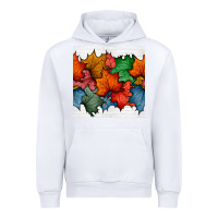White autumn  leaves seamless pattern Urban Hoodie - BundleAndBundleShop
