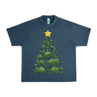 Midnight Navy dinosaur christmas tree Urban Heavy Tee - MaliasSmallBusiness