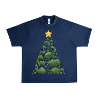 Navy dinosaur christmas tree Urban Heavy Tee - MaliasSmallBusiness