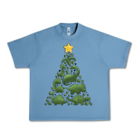 Pebble Blue dinosaur christmas tree Urban Heavy Tee - MaliasSmallBusiness
