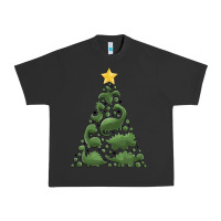 Pigment Black dinosaur christmas tree Urban Heavy Tee - MaliasSmallBusiness