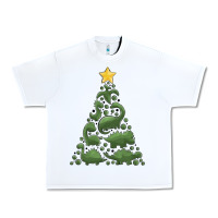 White dinosaur christmas tree Urban Heavy Tee - MaliasSmallBusiness