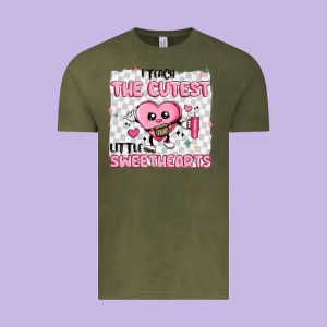 I Teach The Cutest Little Sweethearts Vintage Tee Designed By Maliassmallbusiness