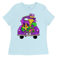 Baby Blue farm truck, mardi gras Ladies Tee - JahusDesignShop