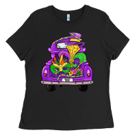 Black farm truck, mardi gras Ladies Tee - JahusDesignShop