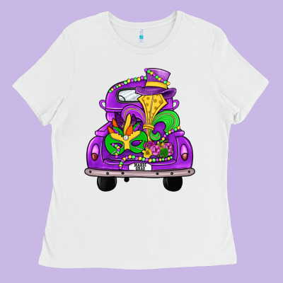 Farm Truck, Mardi Gras Ladies Tee Designed By Jahusdesignshop