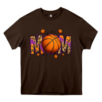 Chocolate Brown basketball mom Heavy Core Tee - Jasminsmagicworld