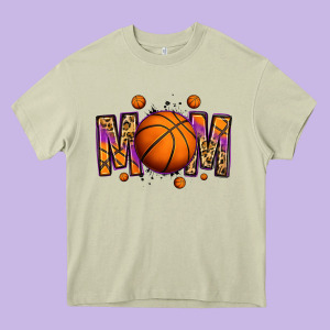 Basketball Mom Heavy Core Tee Designed By Jasminsmagicworld