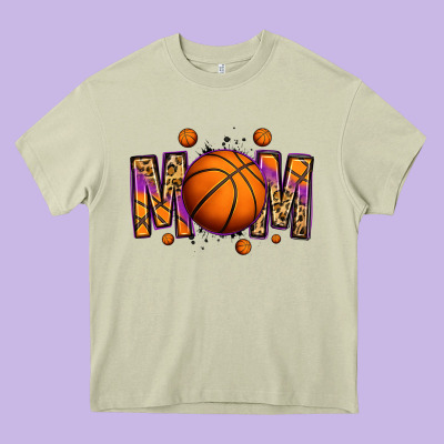 Basketball Mom Heavy Core Tee Designed By Jasminsmagicworld