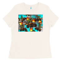 Bone Dinosaur monster truck Ladies Tee - Artiststas