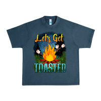 Midnight Navy lets get toasted Urban Heavy Tee - NancyCooperArtShop