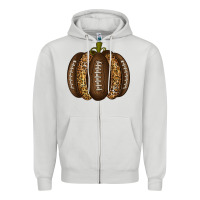 Dove Grey American Football Pumpkin Zipper Hoodie - texasbilliewilder
