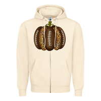 Sandshell American Football Pumpkin Zipper Hoodie - texasbilliewilder