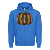 True Royal American Football Pumpkin Zipper Hoodie - texasbilliewilder