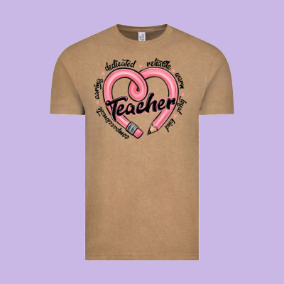 Valentine's Day Pencil Heart Teacher Quotes Vintage Tee Designed By Maliassmallbusiness