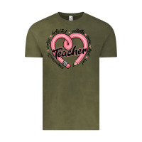 Vintage Olive valentine's day pencil heart teacher quotes Vintage Tee - MaliasSmallBusiness