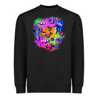 Black halloween candy patches 1 Heavyweight Sweatshirt - BundleAndBundleShop