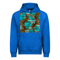 Cobalt turquoise serape leopard seamless pattern Urban Hoodie - BundleAndBundleShop