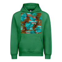 Emerald turquoise serape leopard seamless pattern Urban Hoodie - BundleAndBundleShop