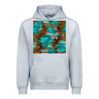 Heather Grey turquoise serape leopard seamless pattern Urban Hoodie - BundleAndBundleShop