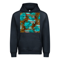 Navy turquoise serape leopard seamless pattern Urban Hoodie - BundleAndBundleShop