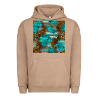 Pigment Burro turquoise serape leopard seamless pattern Urban Hoodie - BundleAndBundleShop