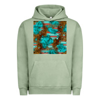 Pigment Oil Green turquoise serape leopard seamless pattern Urban Hoodie - BundleAndBundleShop