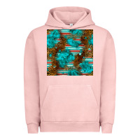 Pigment Salmon turquoise serape leopard seamless pattern Urban Hoodie - BundleAndBundleShop