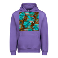 Tulip turquoise serape leopard seamless pattern Urban Hoodie - BundleAndBundleShop