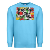 Ocean Blue Autism background Premium Sweatshirt - CowGirlArtShop