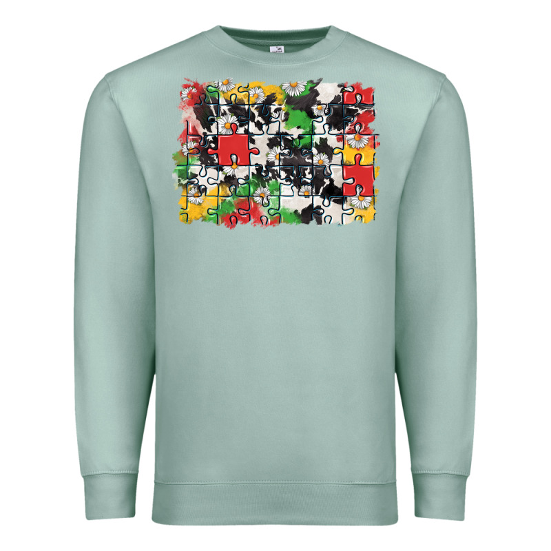 Autism Background Premium Sweatshirt by CowGirlArtShop | Teevron